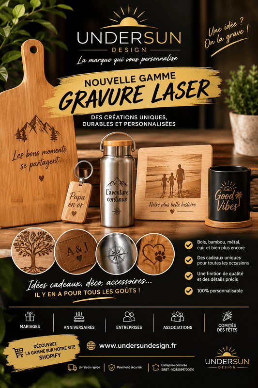 ✨ Undersun Design dévoile sa nouvelle gamme de gravure laser 🪵 - Undersun Design