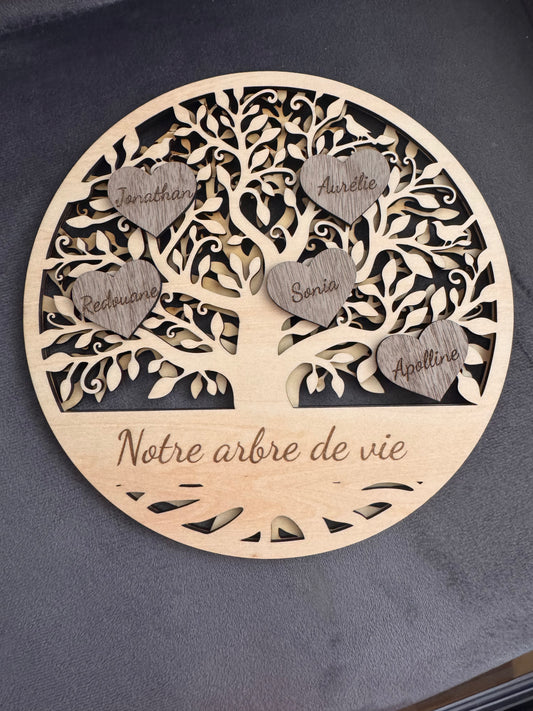 🌳 Notre Arbre de Vie Personnalisé ❤️ fabrication artisanale en bois de tilleul