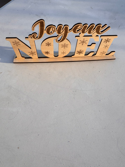 🎄 Centre de table « Joyeux Noël » fabrication artisanale