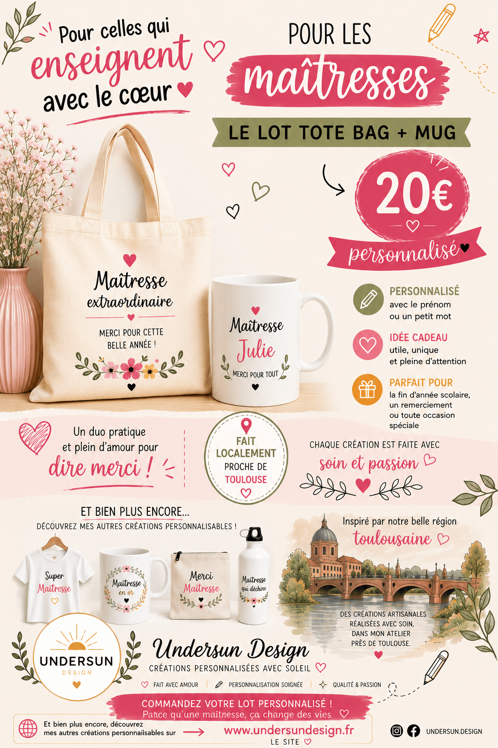 Coffret de fin d'année pour les maîtresses - Undersun Design