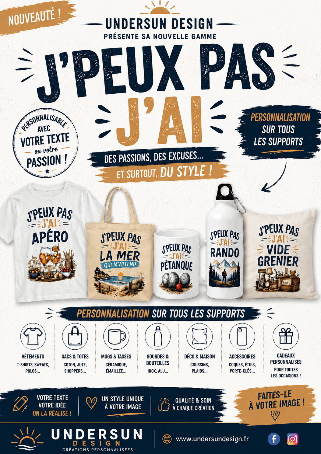 Nouvelle collection "J'PEUX PAS J'AI..." - Undersun Design