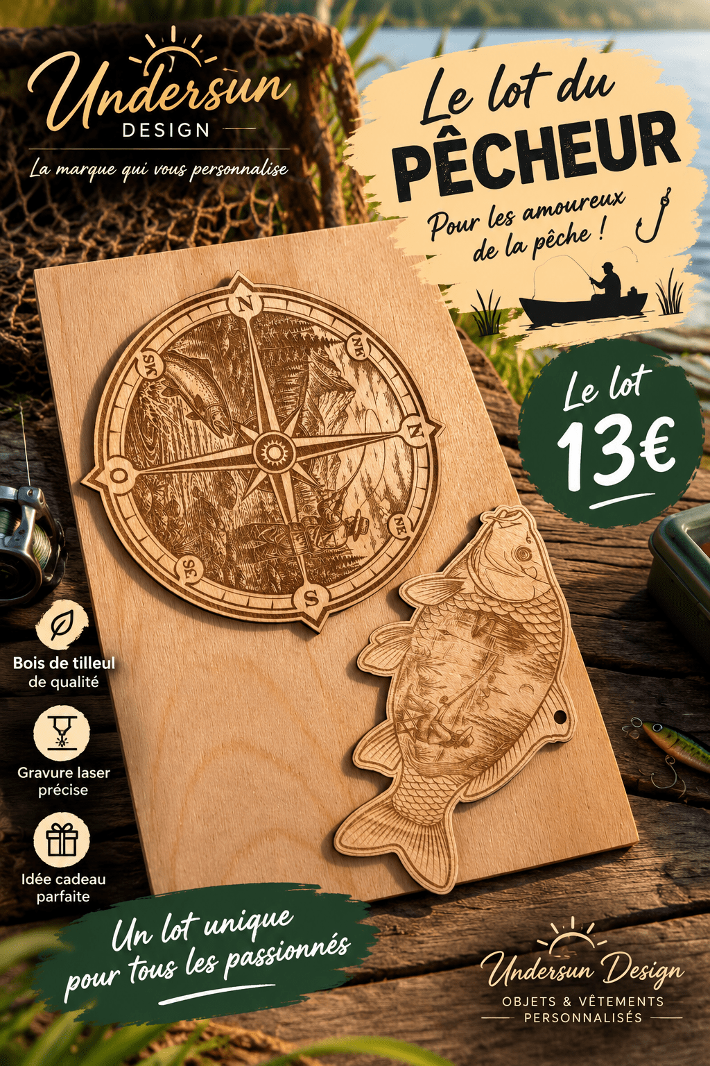 🎣 OFFRE SPÉCIALE PÊCHEURS – LE LOT DU PÊCHEUR - Undersun Design